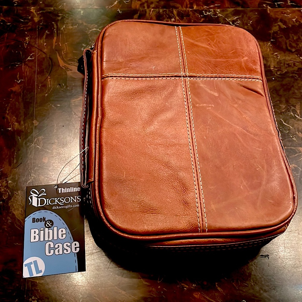 Leather Bible Cover Brown